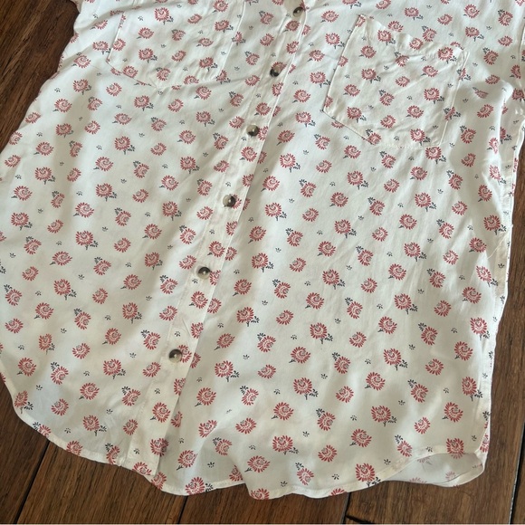 Jachs Girlfriend Dainty Floral Button Down Shirt Sleeveless Small Cottagecore S - Picture 3 of 12